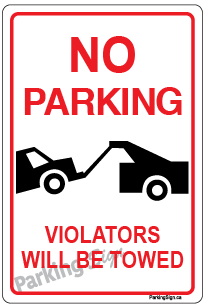 No Parking Tow Away-sign