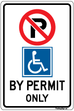 handicap-by-permit-only-reflective-sign