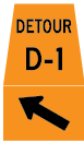 TC-10FL DETOUR MARKER Left Turn sign