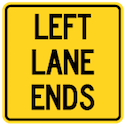 Wa-23R Right Lane Ends Sign