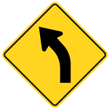 Wa-2L Curve Left sign