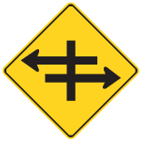Wa-72 Divided Road Intersection Ahead
