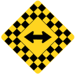 Wa-8LR Checkerboard Left & Right Sign