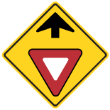 Wb-1A YIELD AHEAD Sign