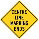 Wc-17 Centre Line Marking Ends Sign