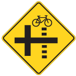 Wc-37R - Bicycle Crossing Side Street-RIGHT Sign